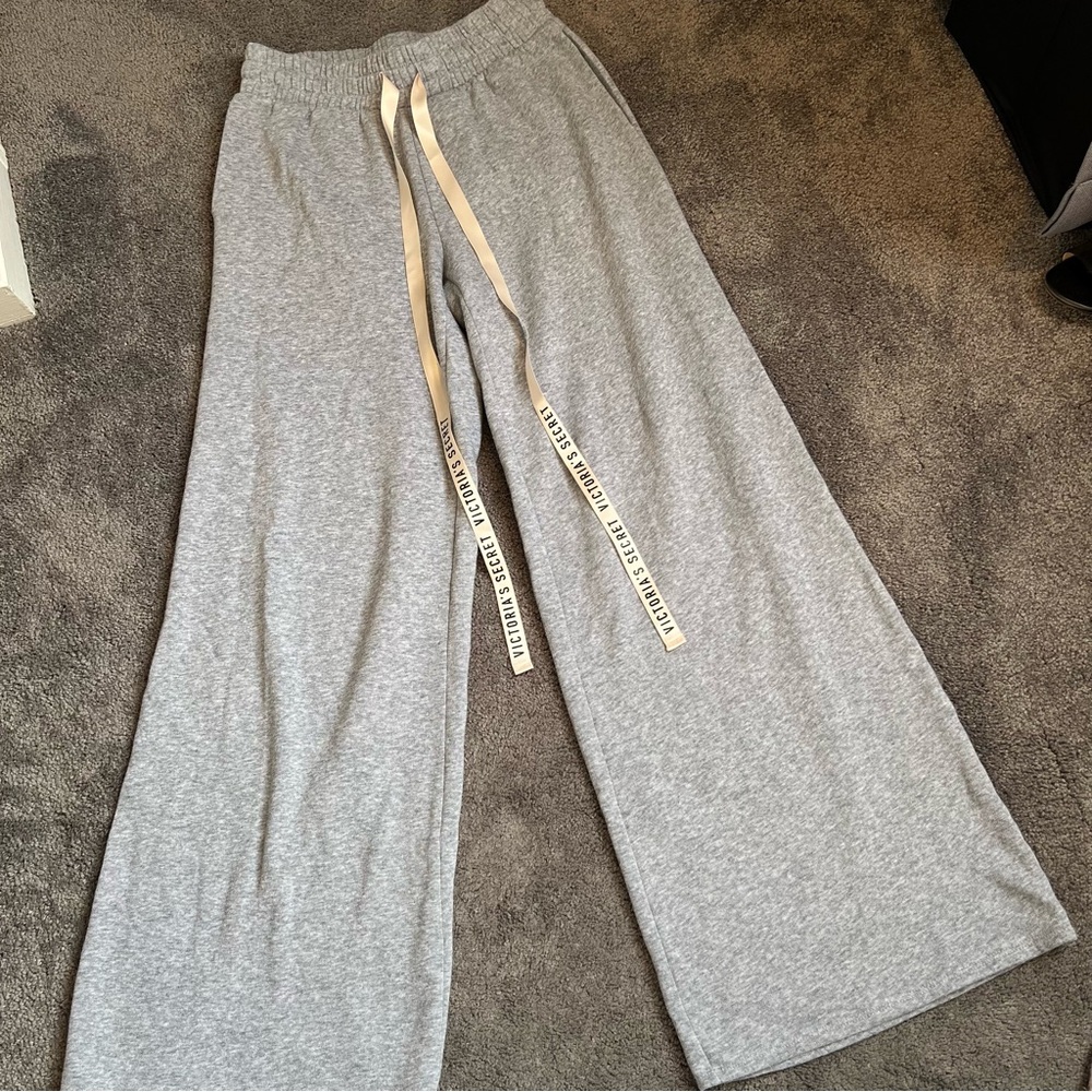 Victorias Secret wide leg grey sweatpants